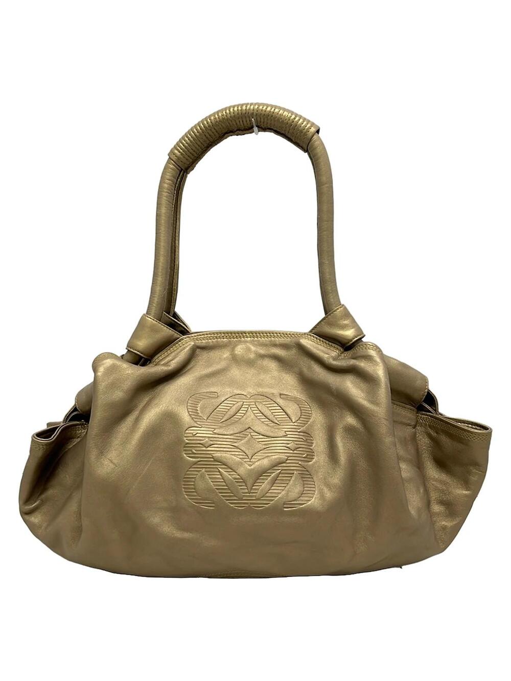 Loewe Nappa Aire Gold Leather Handbag #347032L60B